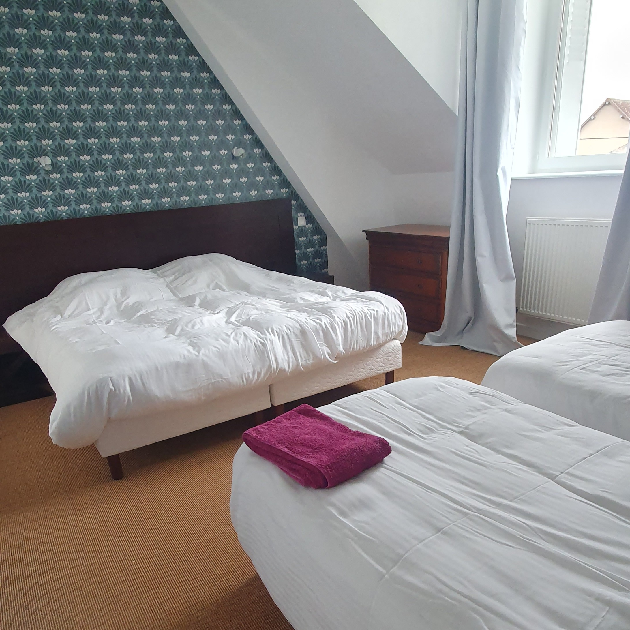 Chambre pour 4 personnes du gîte du Grand Commun