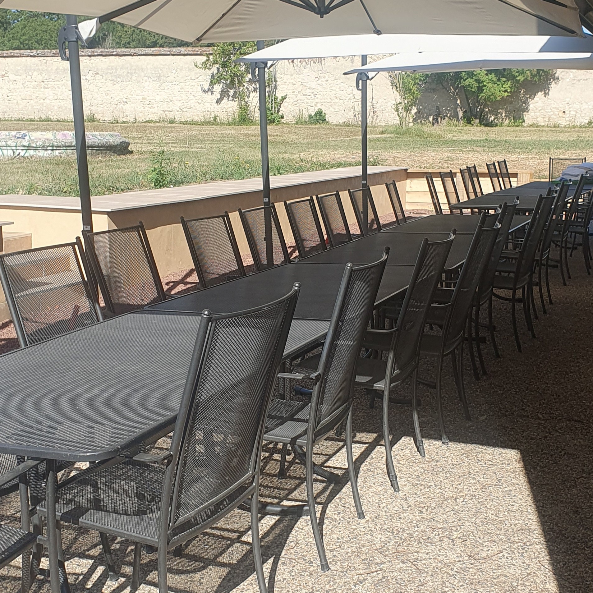 Terrasse du gîte Le Grand Commun