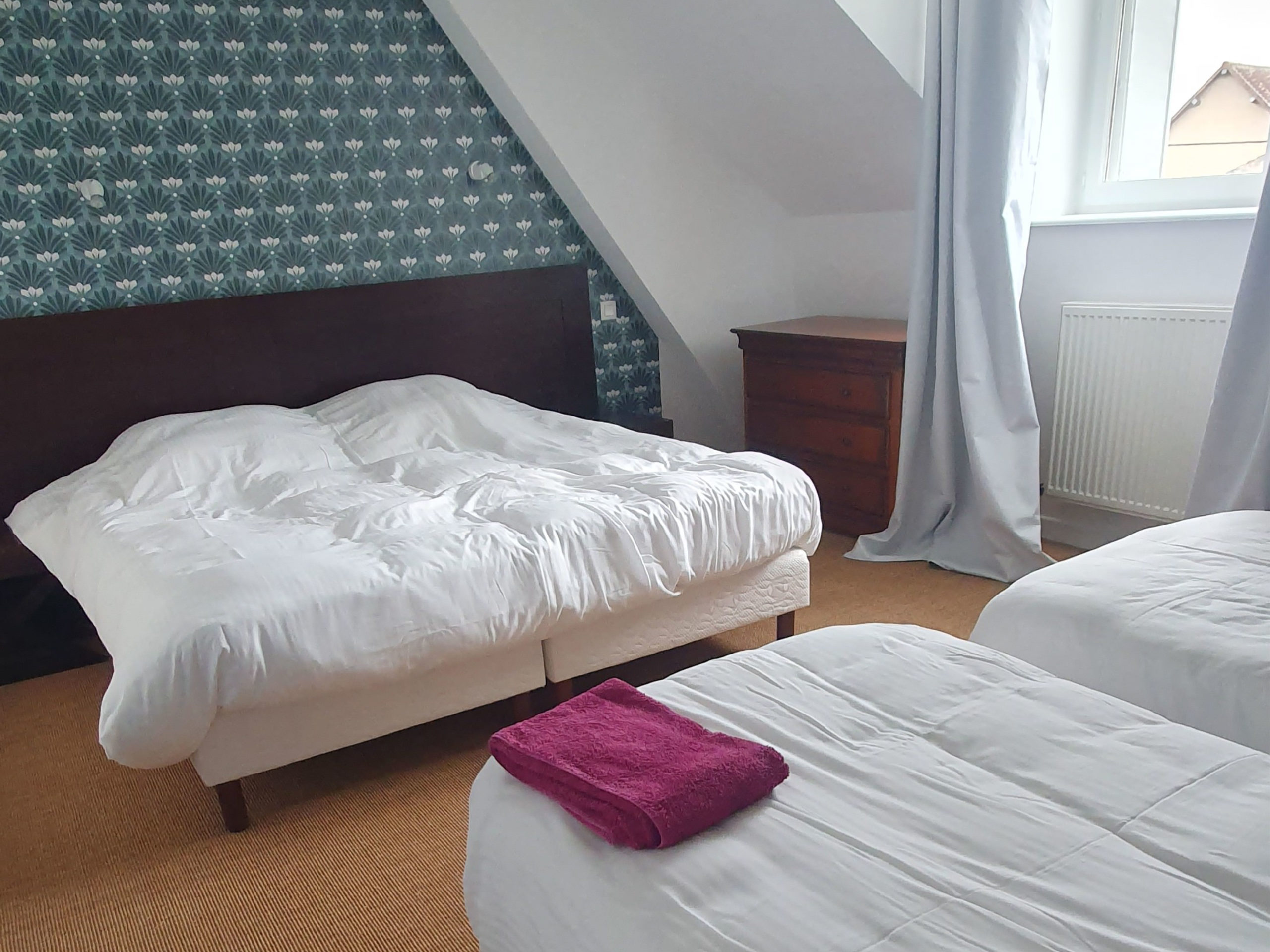 Chambre pour 4 personnes du gîte du Grand Commun