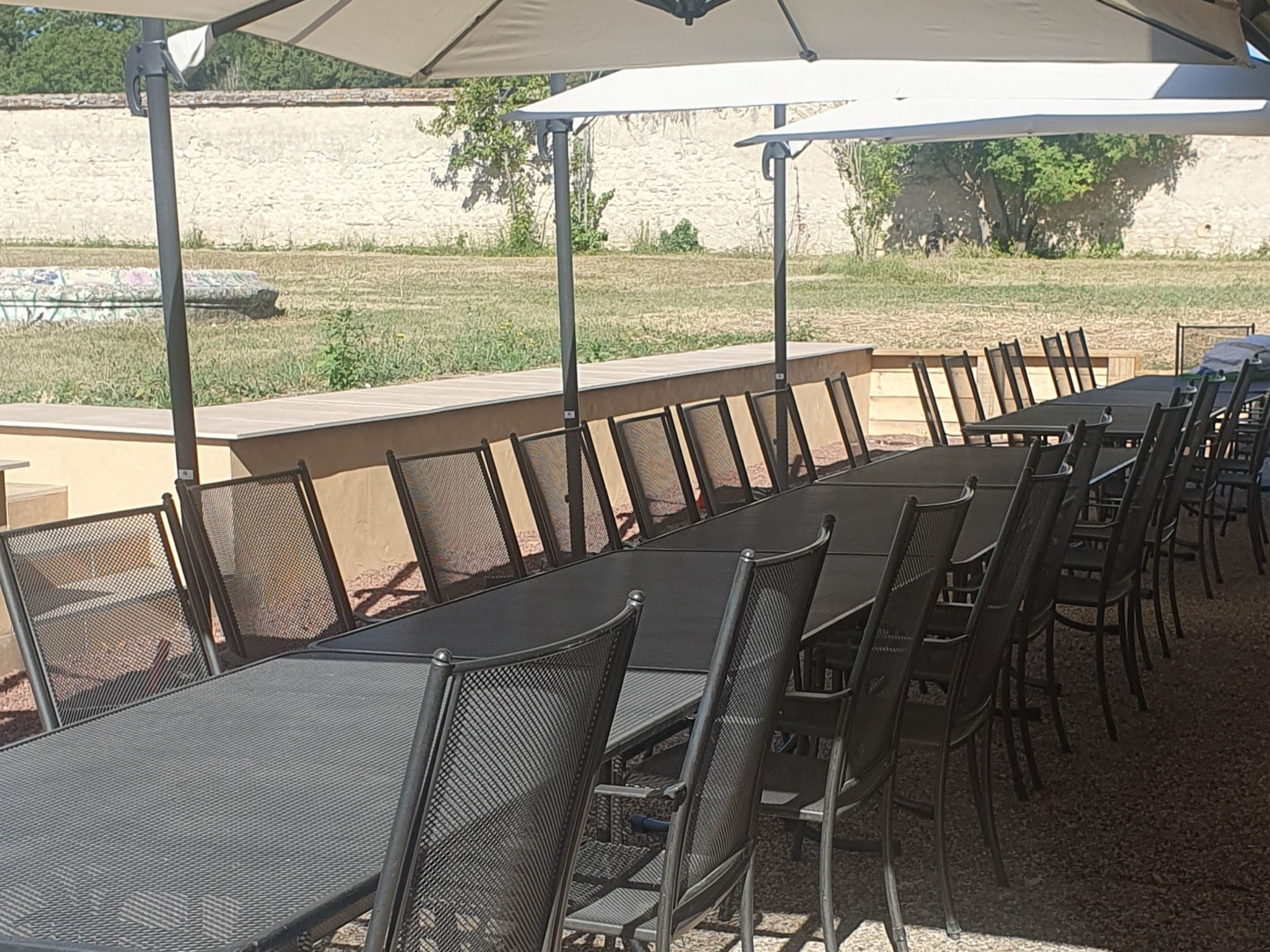 Terrasse du gîte Le Grand Commun