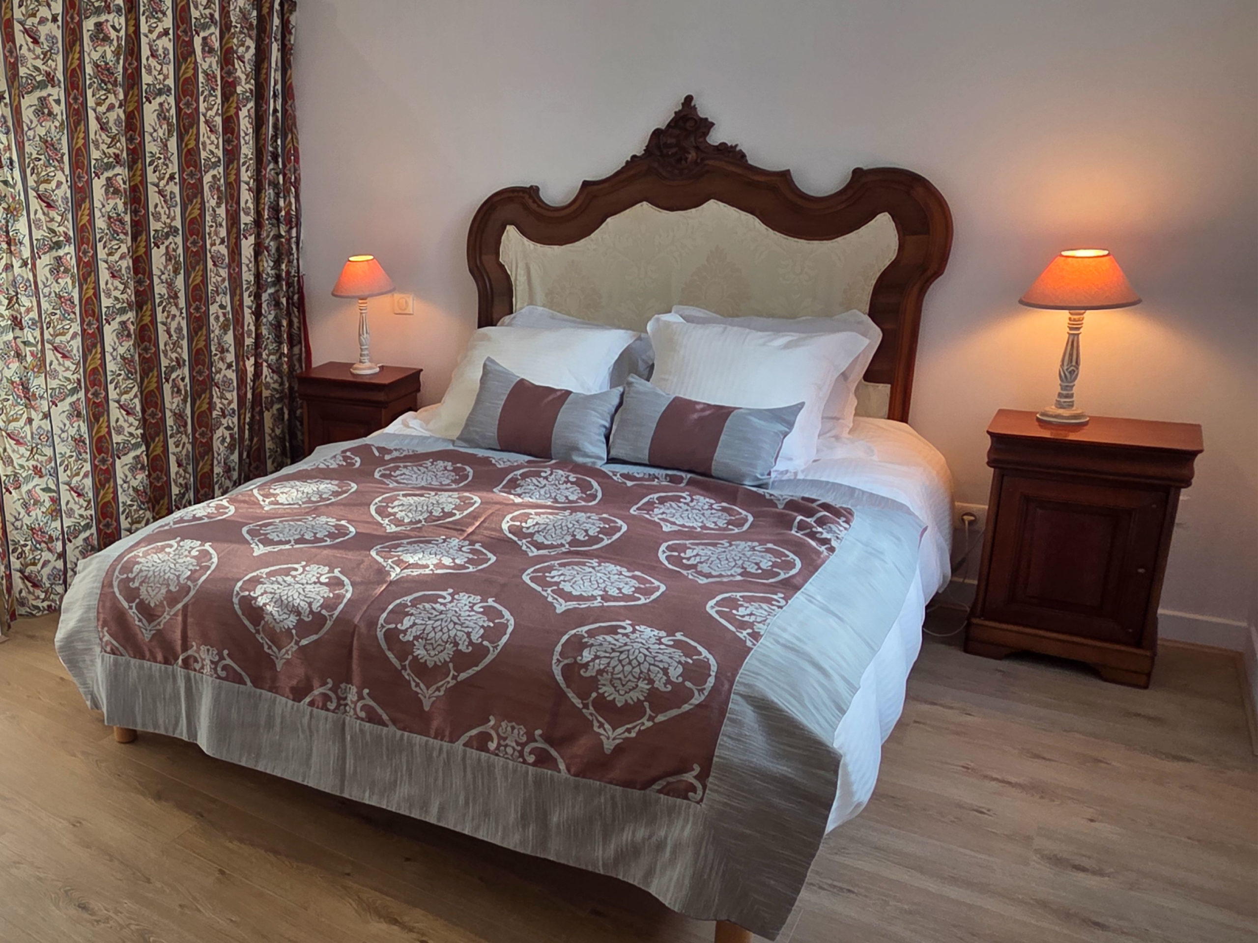 Lit 2 personnes de la Chambre du Gîte la Sans Pareille