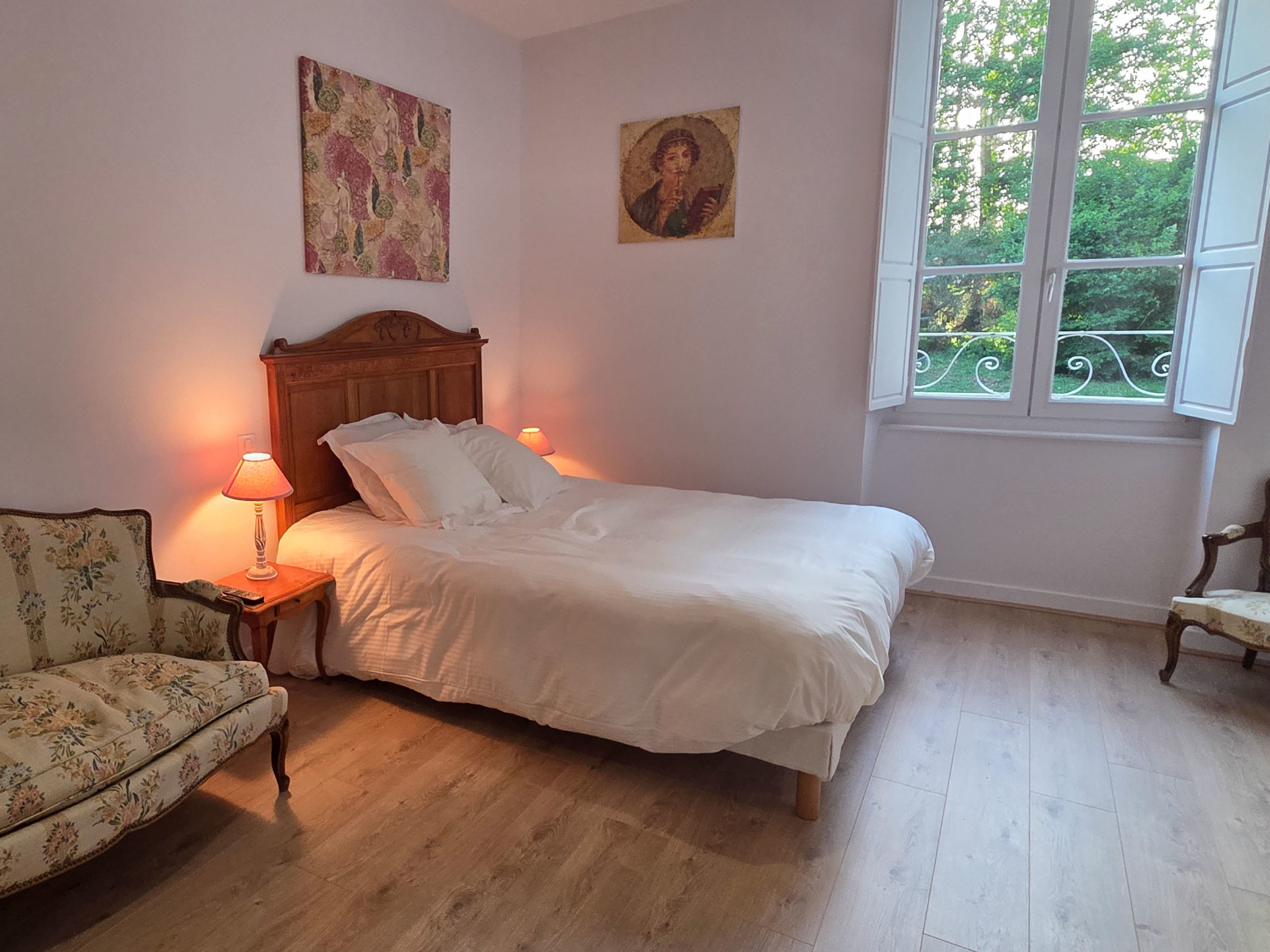 Chambre avec lit 2 places du gîte La Sans Pareille